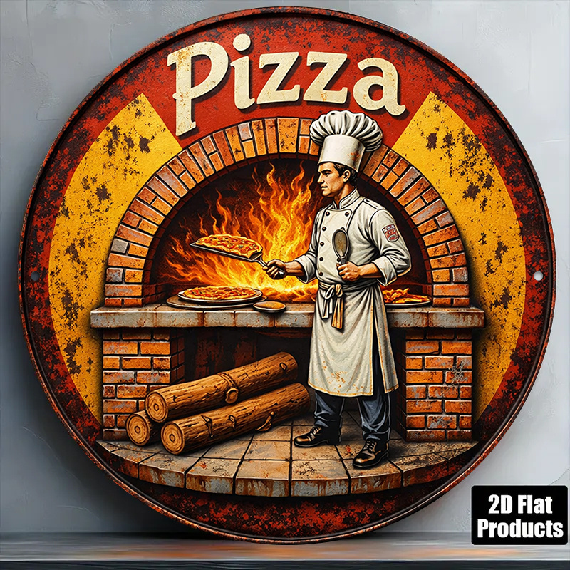 Kitchen Appliances Vintage - 2D 레트로 금속 간판, 빈티지 피자