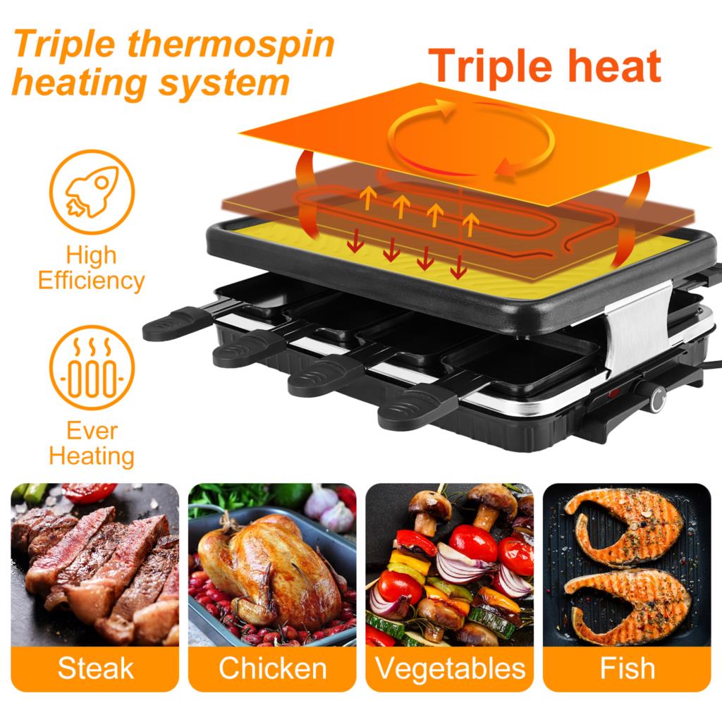 테이블 그릴 전기 한국식 바베큐 그릴 실내 치즈 라클렛 - Raclette Grill Table 리뷰 및 가격