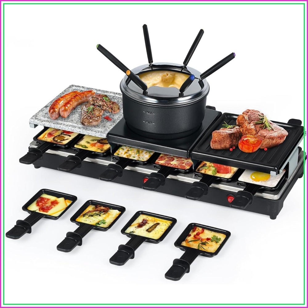 라클렛 테이블 그릴 - 실내용 전기 그리들, 논스틱 초 - Raclette Grill Table 리뷰 및 가격