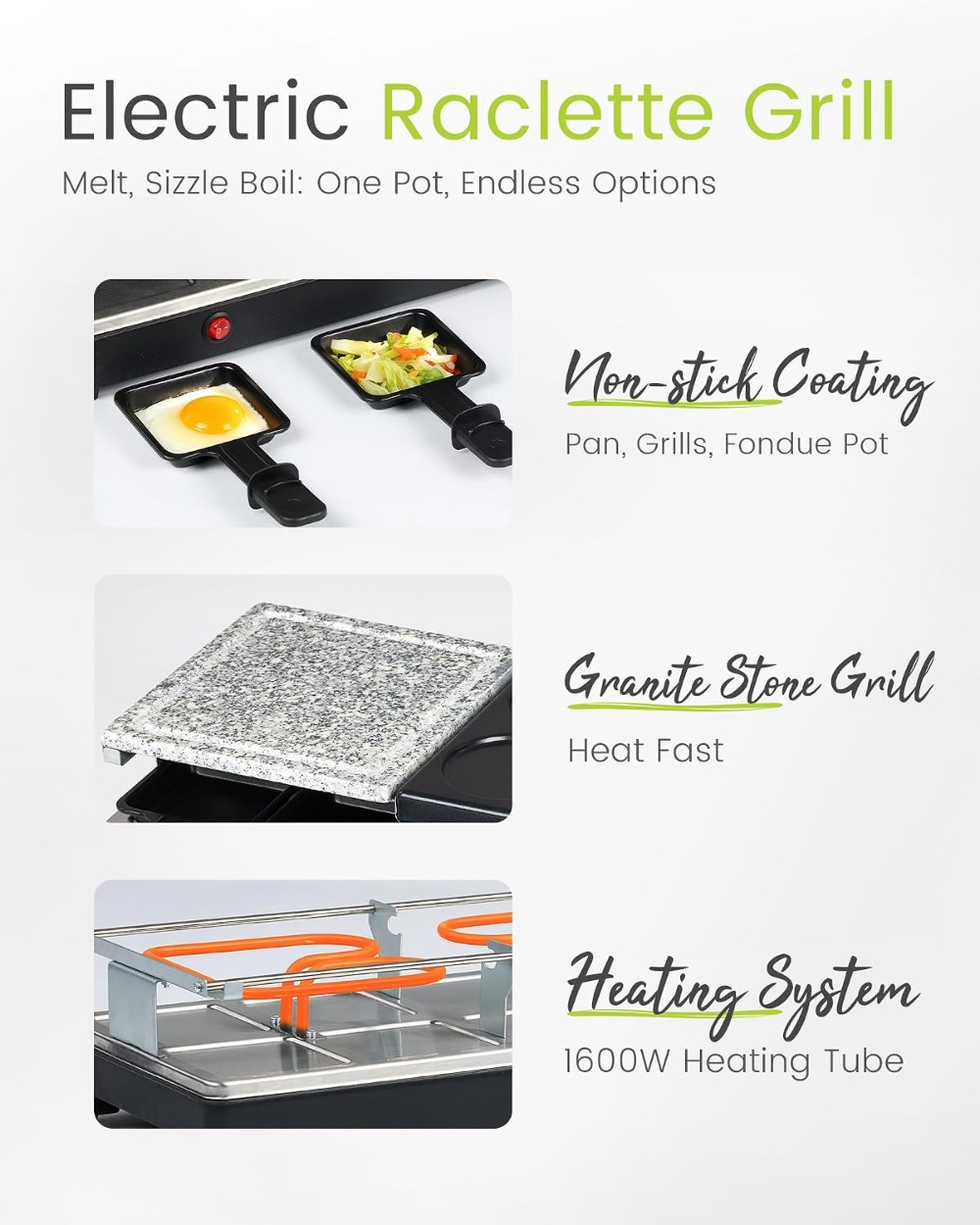 라클렛 테이블 그릴 - 실내용 전기 그리들, 논스틱 초 - Raclette Grill Table 리뷰 및 가격